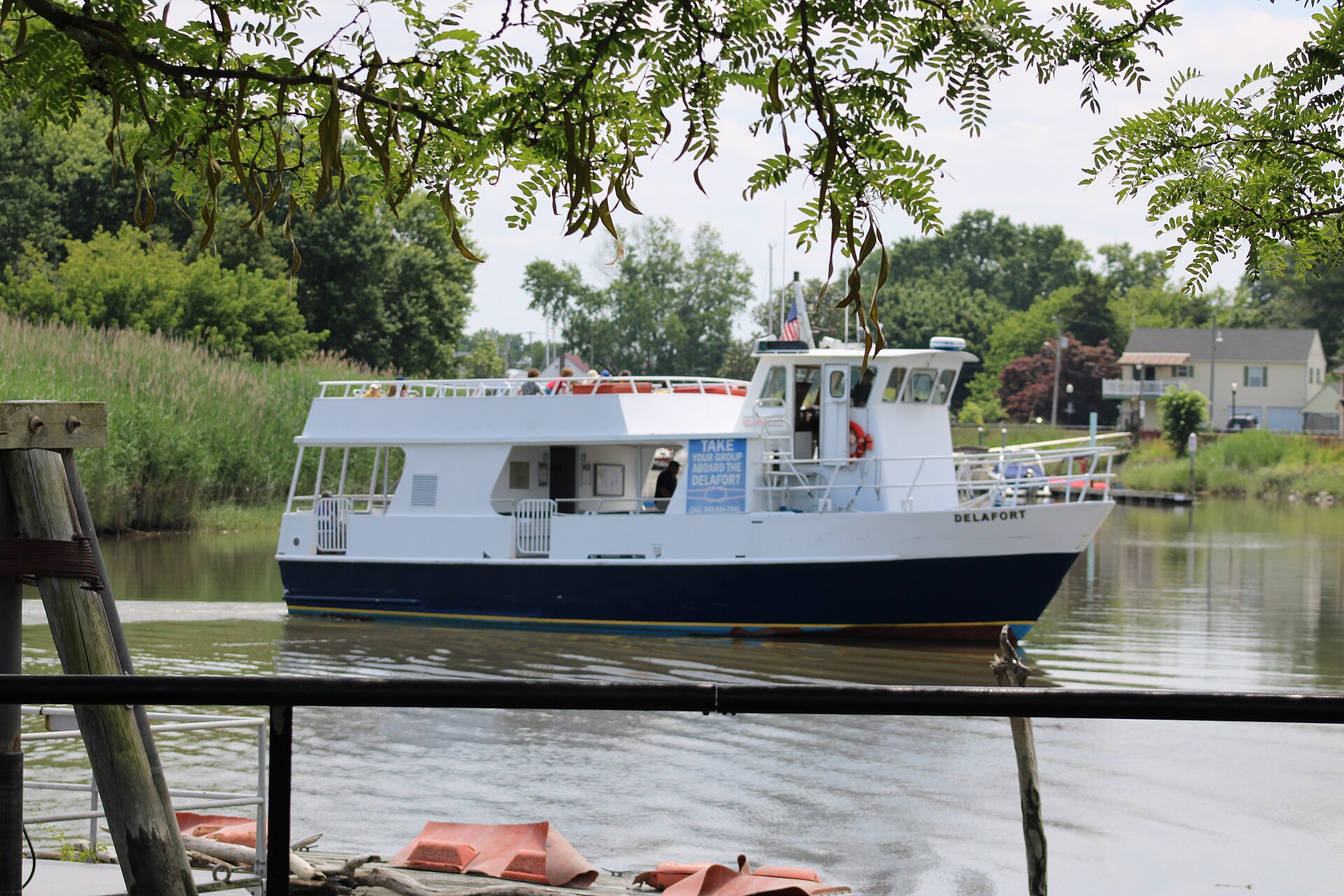 The Delafort ferry on the water at Delaware City
